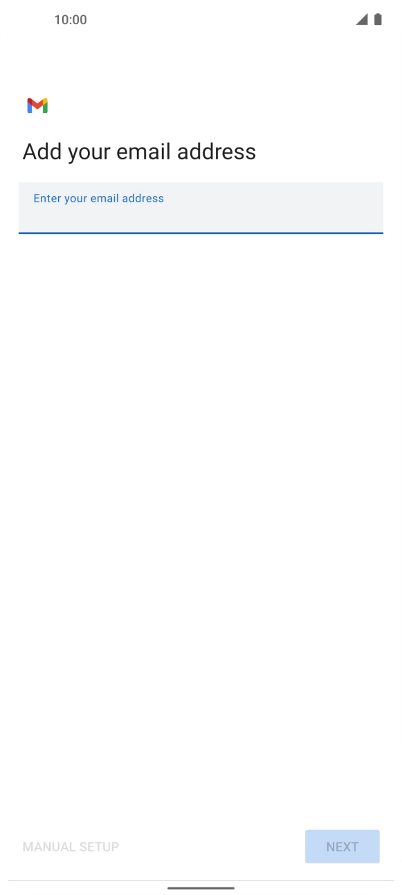 Press the field below 'Enter your email address' and key in your email address. Press the field below 'Enter your email address' and key in your email address.