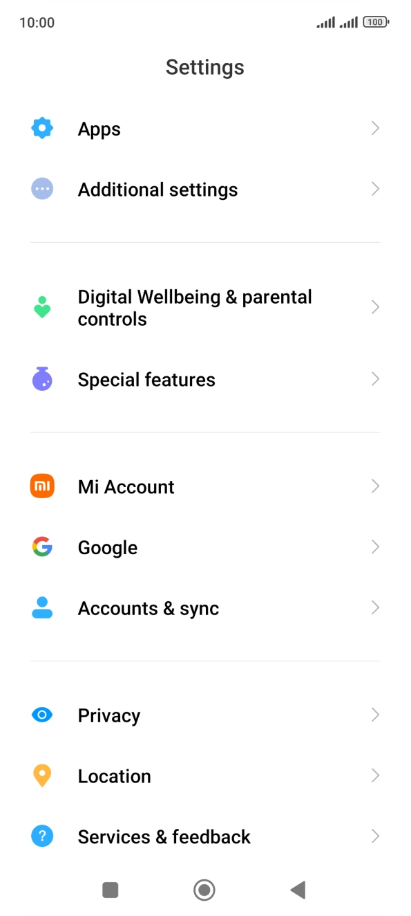 Press Accounts & sync.