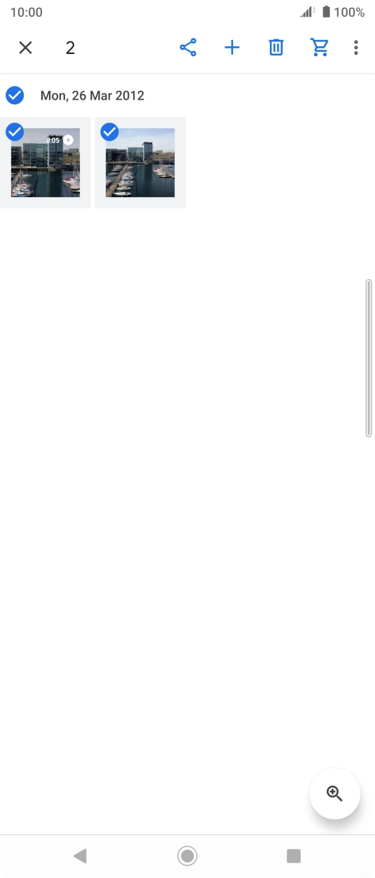 Press the share icon. Press the share icon.
