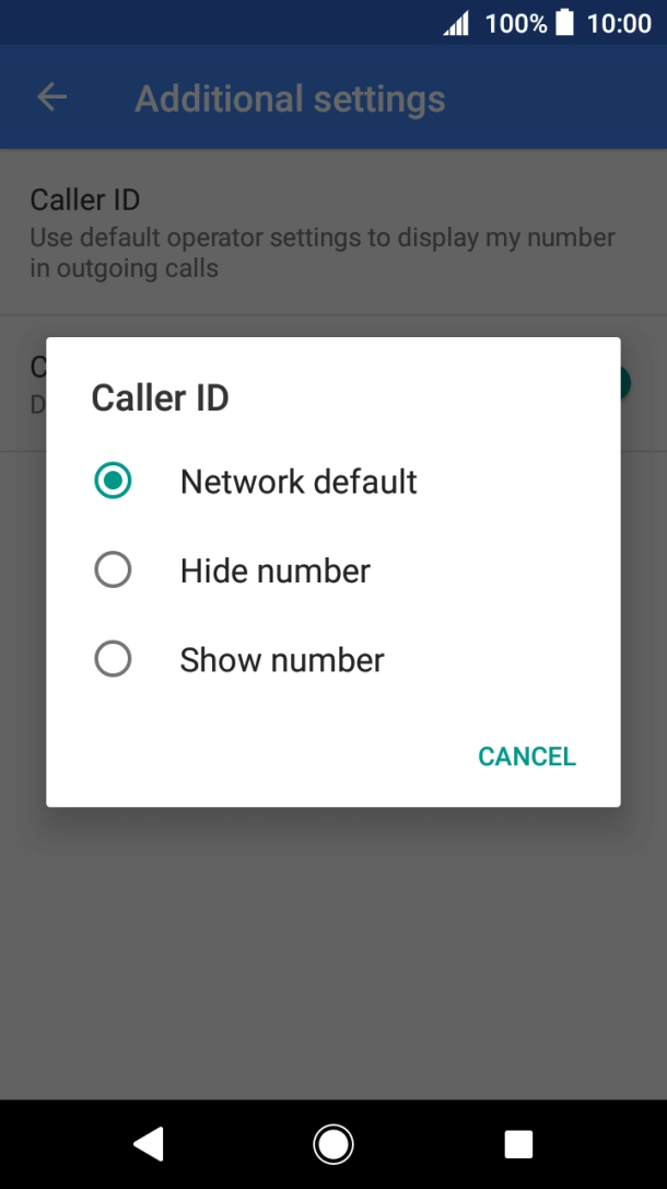 Press Show number to turn on caller identification.