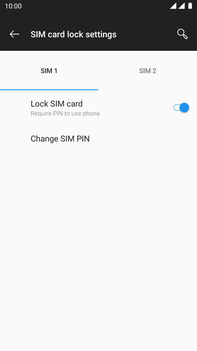 Press the required SIM.