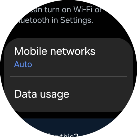 Press Mobile networks.