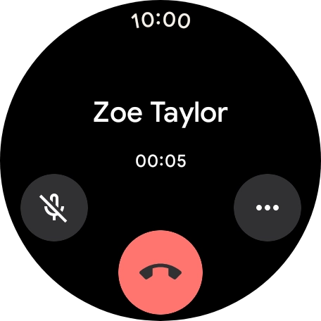 Press the end call icon.