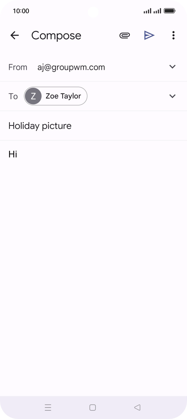 Press the attachment icon. Press the attachment icon.