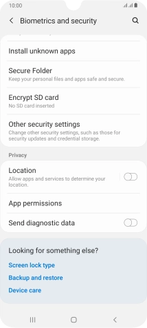Press Other security settings.