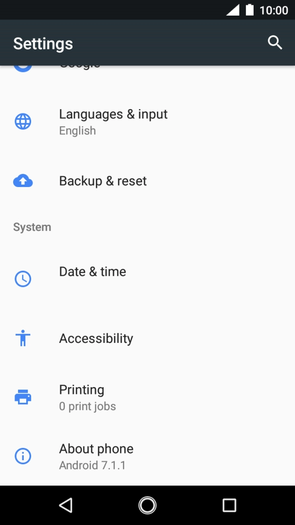 Press About phone. Press About phone.