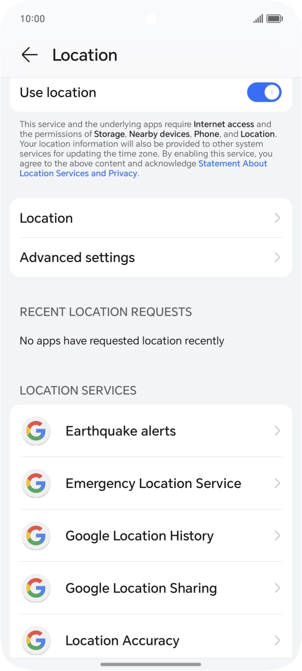 Press Location. Press Location.
