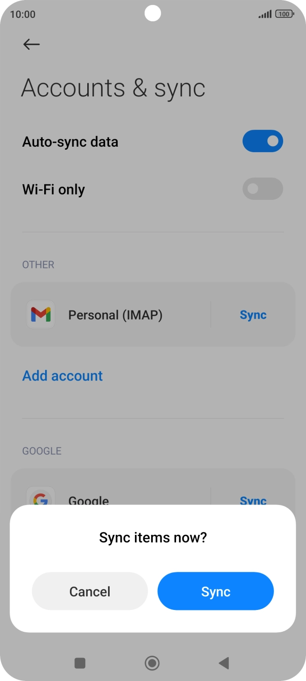 If you turn on the function, press Sync.
