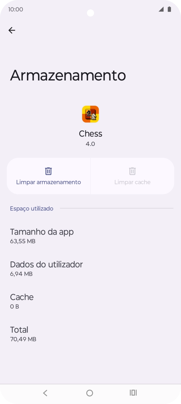 Prima a tecla de início para terminar e voltar ao ecrã inicial.