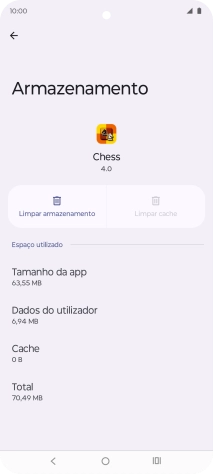 Prima a tecla de início para terminar e voltar ao ecrã inicial.
