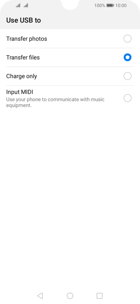 Press Transfer files.