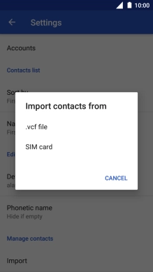 Press SIM card.