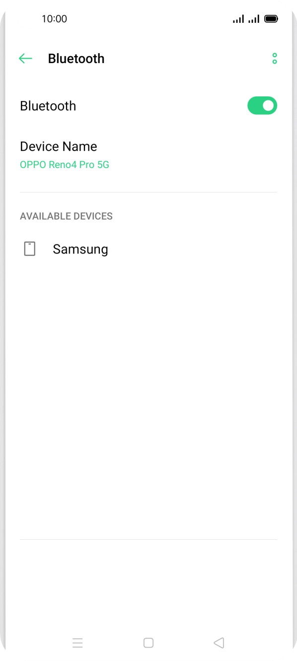 Press the required Bluetooth device and follow the instructions on the screen to pair the device with your phone.