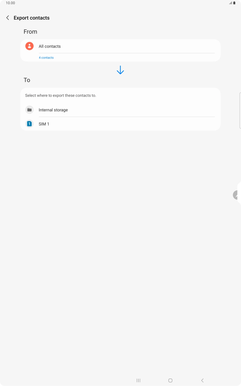 Press the name of the SIM. Press the name of the SIM.