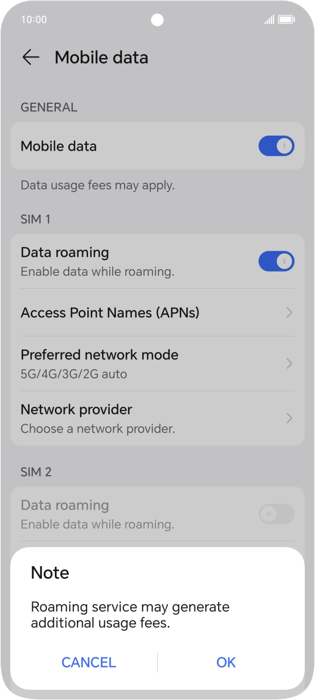 If you turn on the function, press OK. If you turn on the function, press OK.