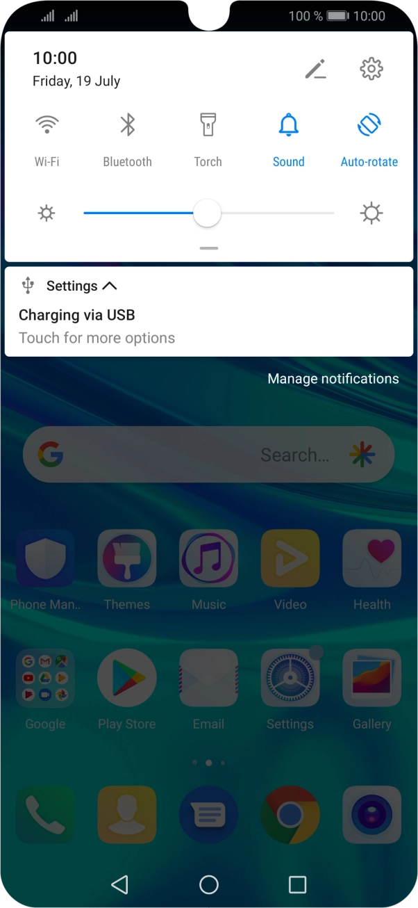 Press Touch for more options.