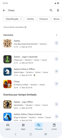 Prima a app pretendida.