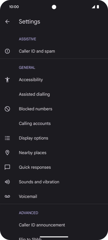 Press Calling accounts.