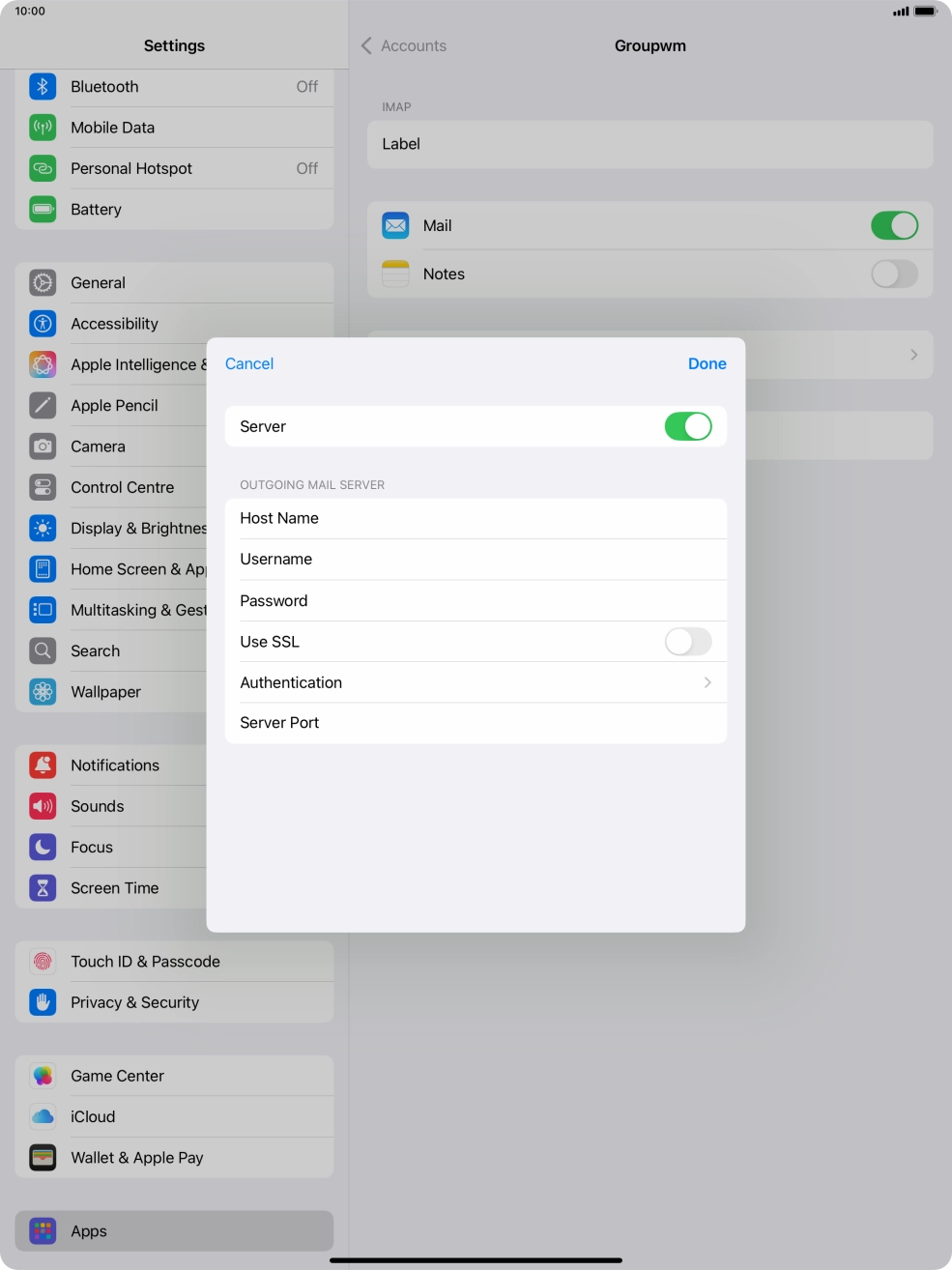 Press the indicator next to 'Use SSL' to turn on the function. Press the indicator next to 'Use SSL' to turn on the function.