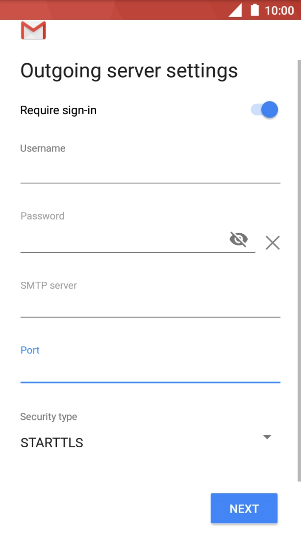 Press the drop down list below 'Security type'. Press the drop down list below 'Security type'.
