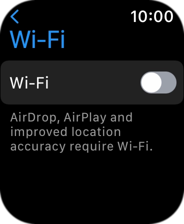 Press the indicator next to 'Wi-Fi' to turn on the function.