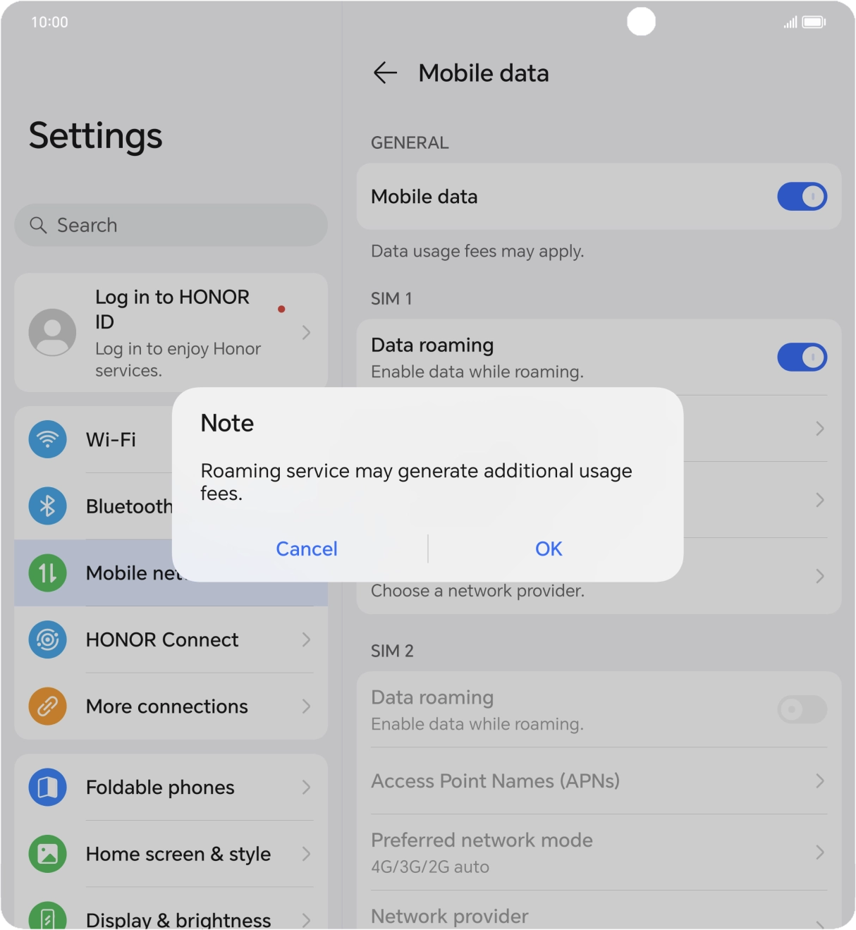 If you turn on the function, press OK. If you turn on the function, press OK.