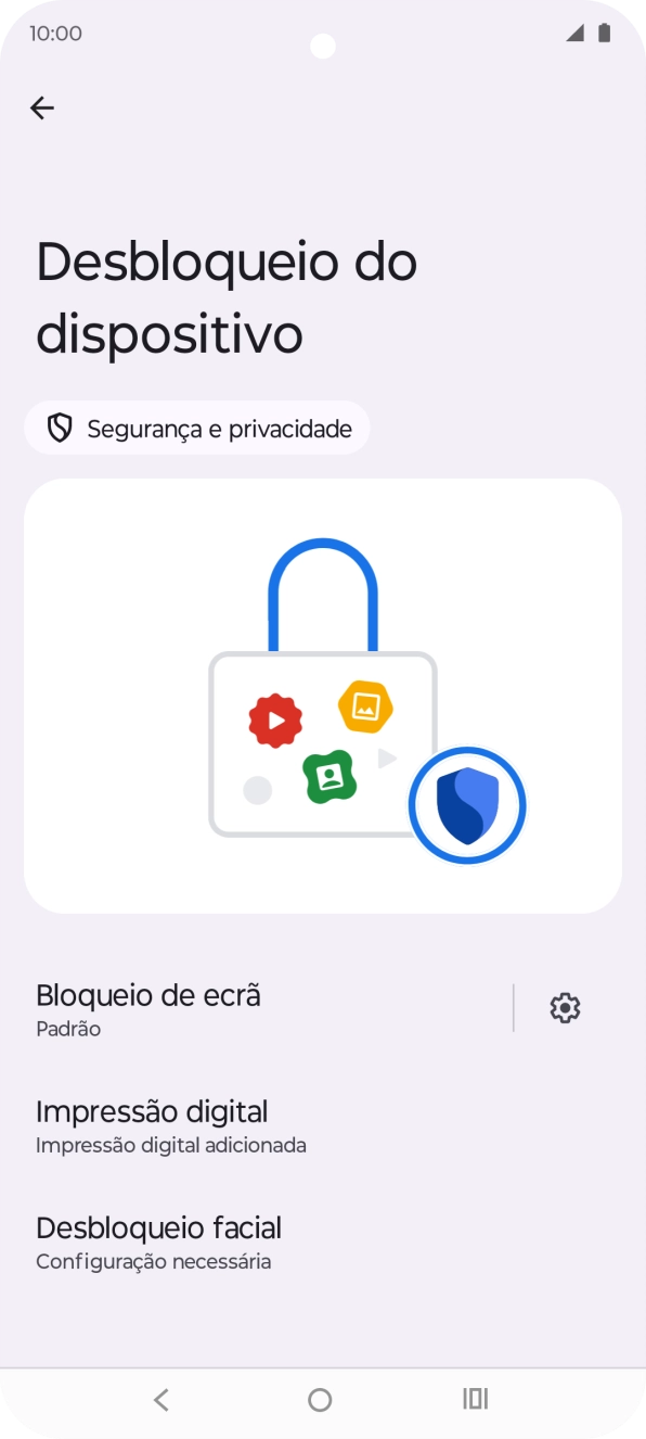 Prima Bloqueio de ecrã e introduza o código adicional de bloqueio do telefone que criou anteriormente.
