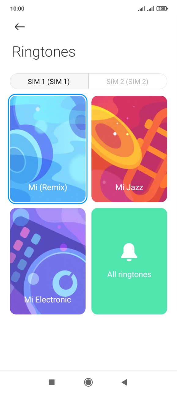 Press the required SIM.