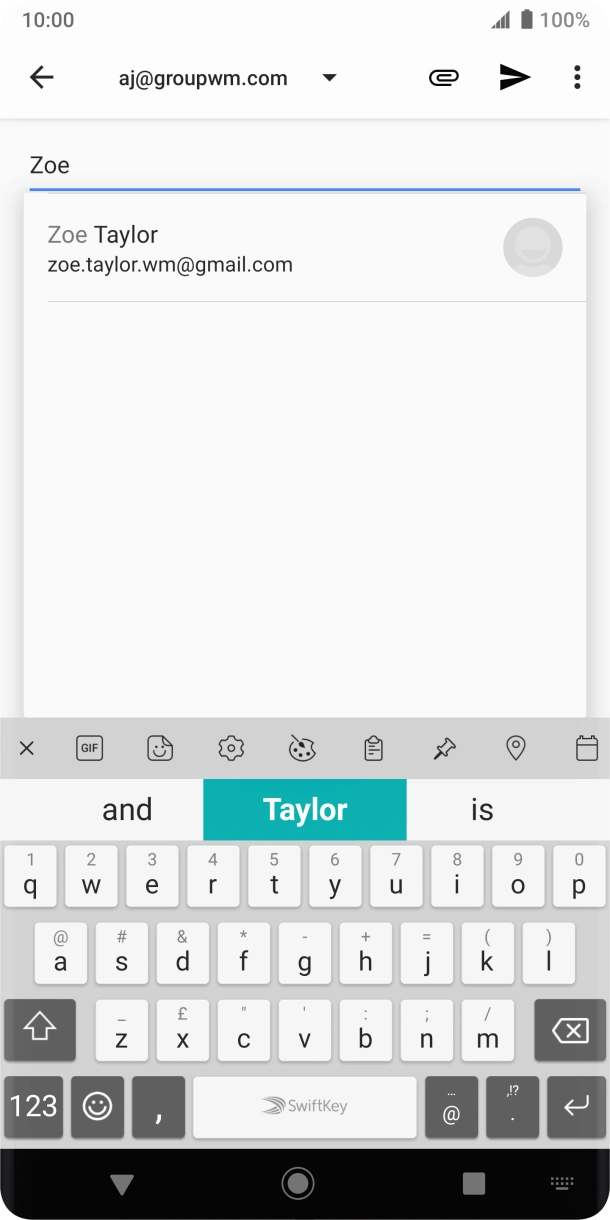 Press the required contact.