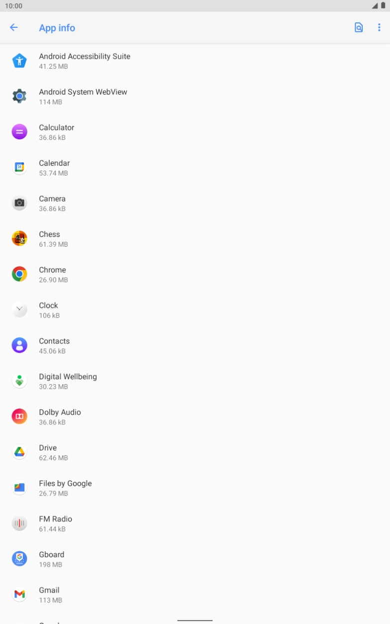 Press the required app.