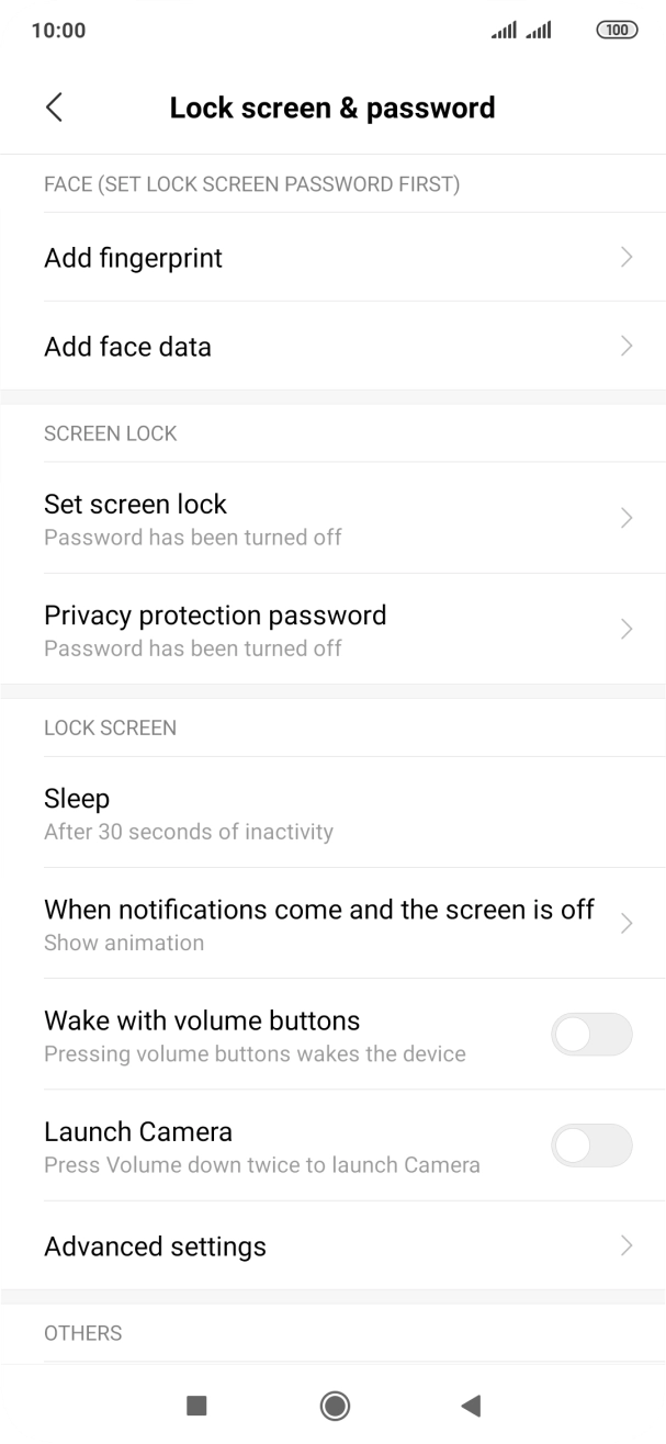 Press Add fingerprint. Press Add fingerprint.