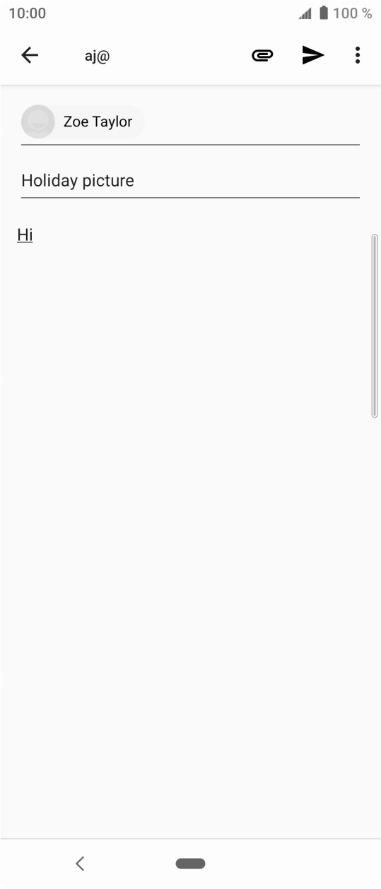 Press the attachment icon. Press the attachment icon.