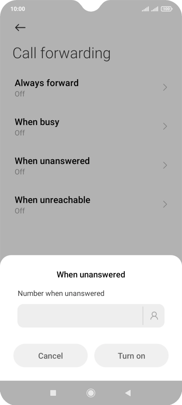 Key in 901 and press Turn on.