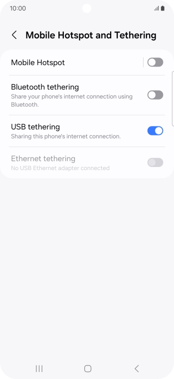 Press Mobile Hotspot.