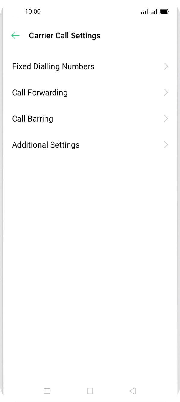 Press Call Barring. Press Call Barring.