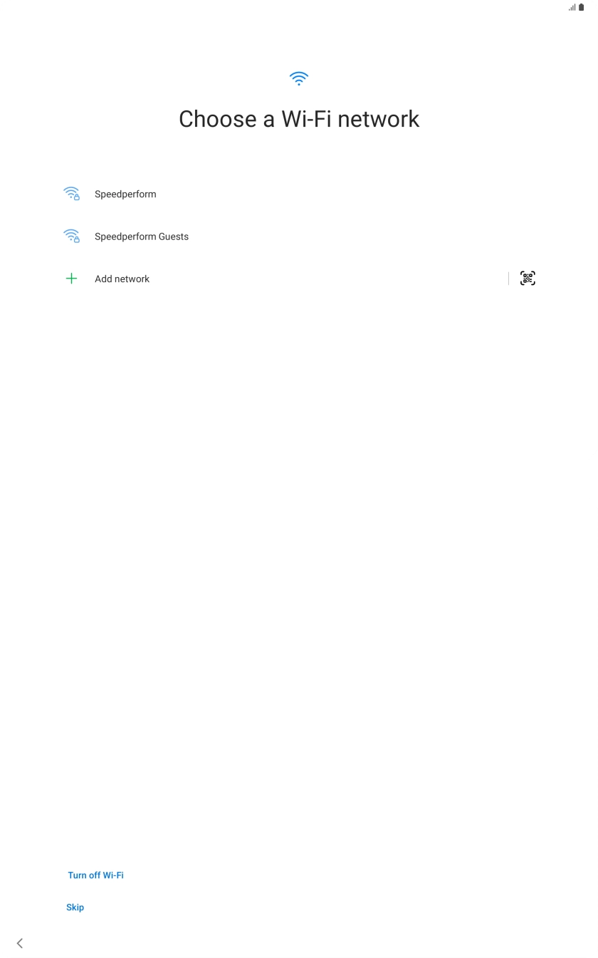 Press the required WiFi network.