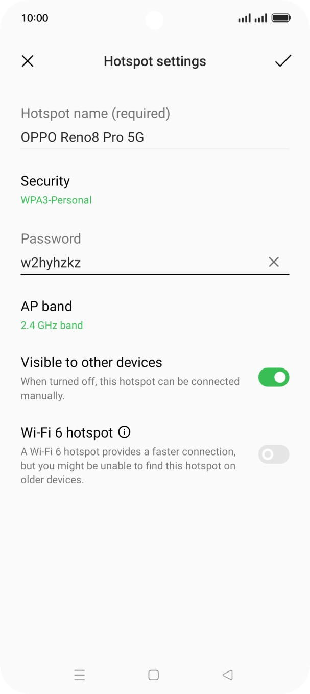 Press the field below 'Password' and key in the required password. Press the field below 'Password' and key in the required password.