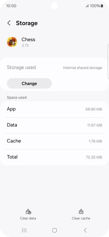 Press Clear cache.