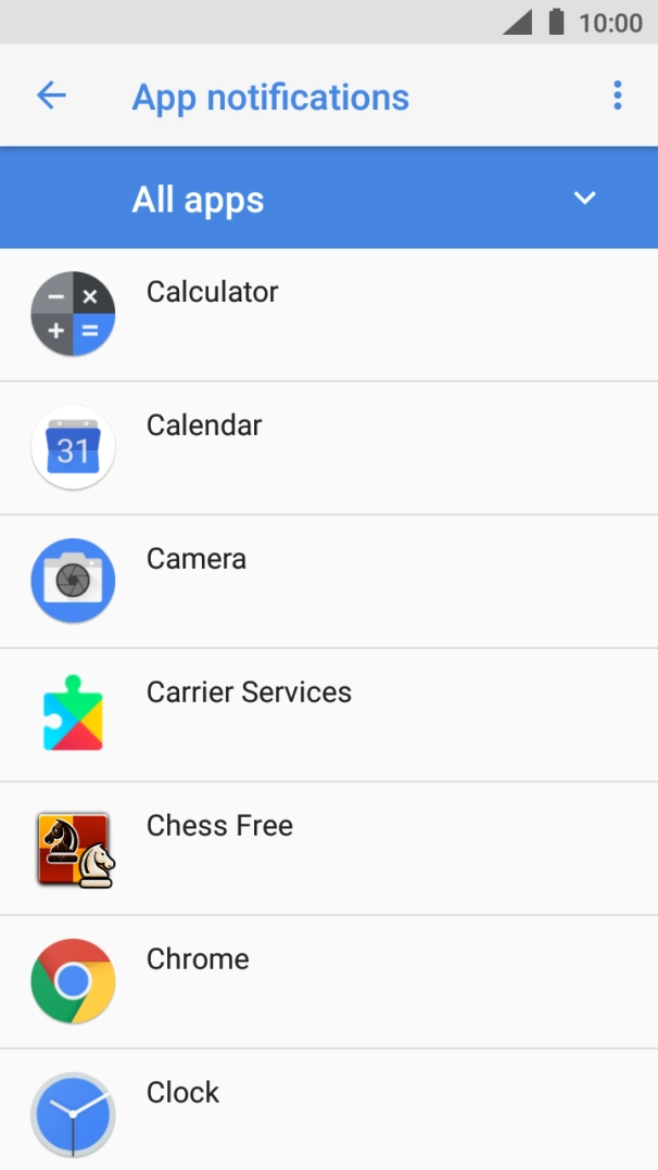 Press the required app. Press the required app.