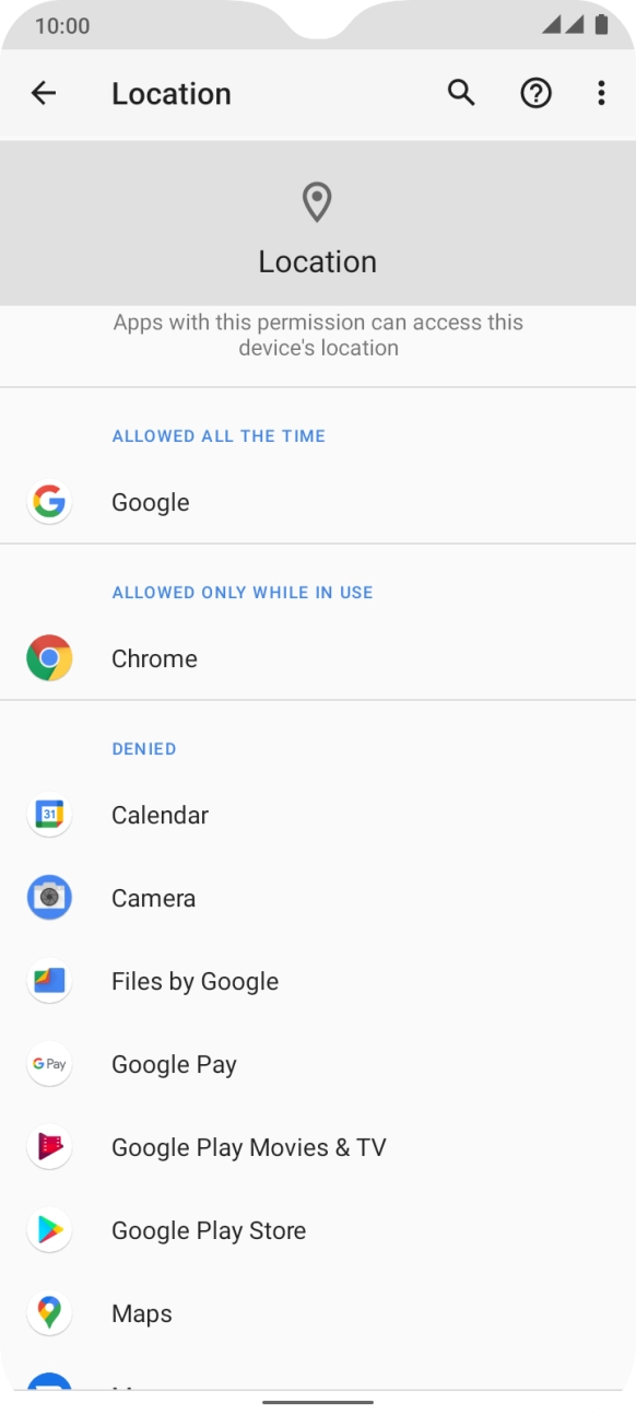 Press the required app. Press the required app.