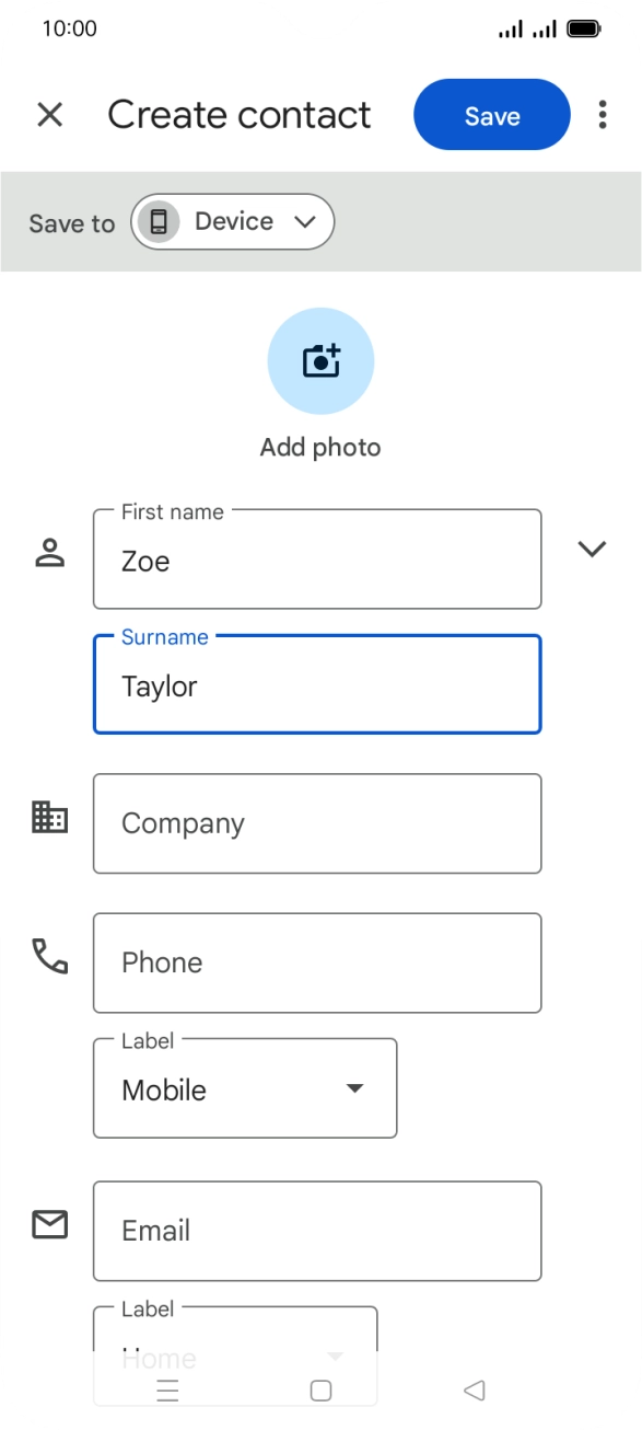 Press Phone and key in the required phone number.