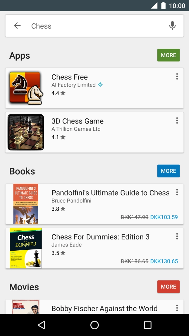 Press the required app.