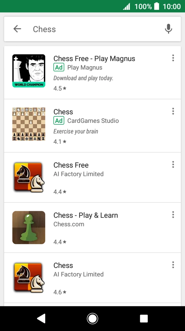 Press the required app.