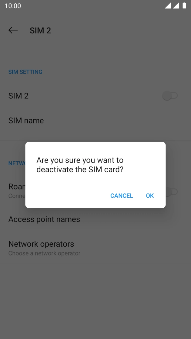If you turn off the function, press OK.
