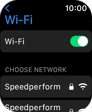 Press the required WiFi network.