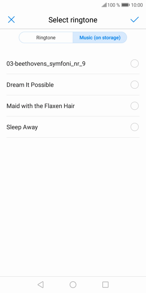 Press the required ring tones to hear them.