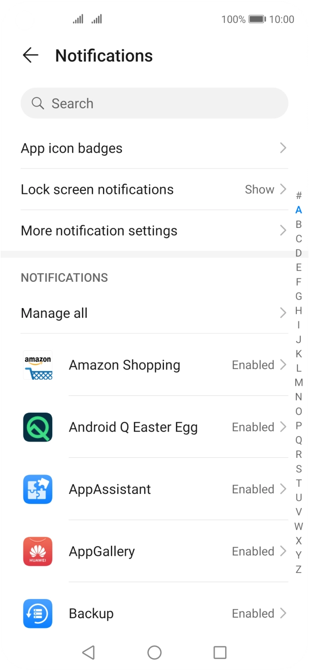 Press the required app. Press the required app.