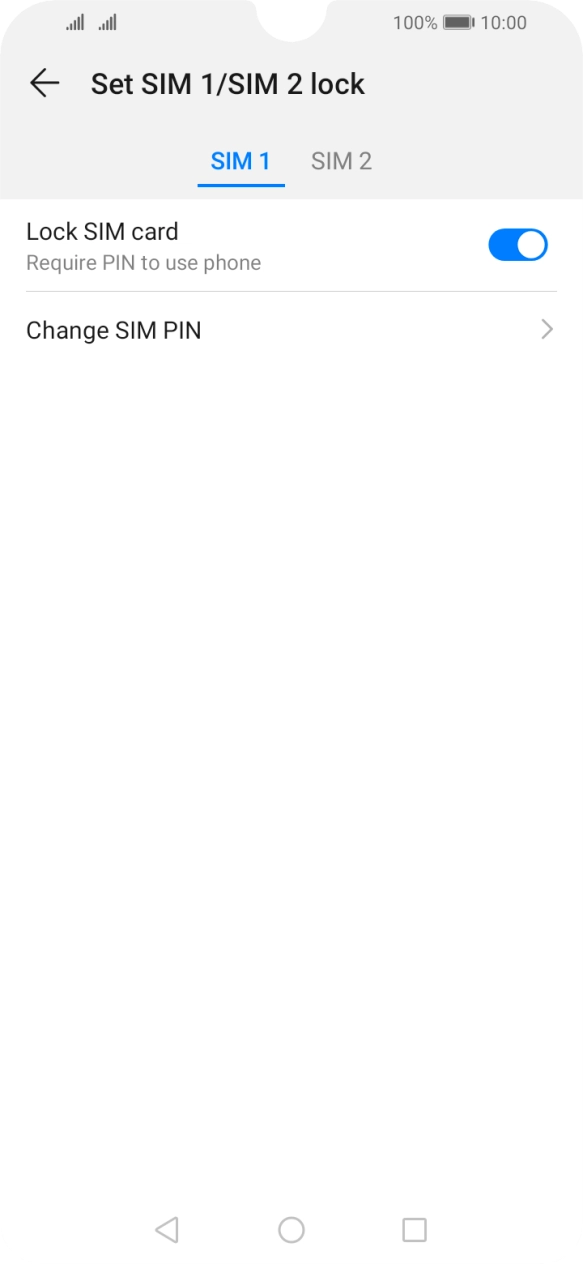 Press the required SIM.