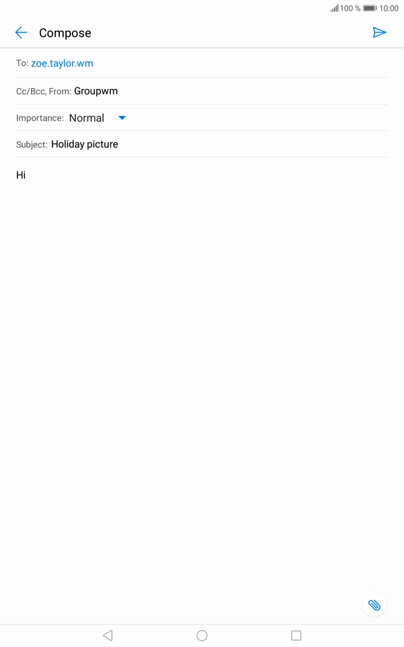 Press the attachment icon.