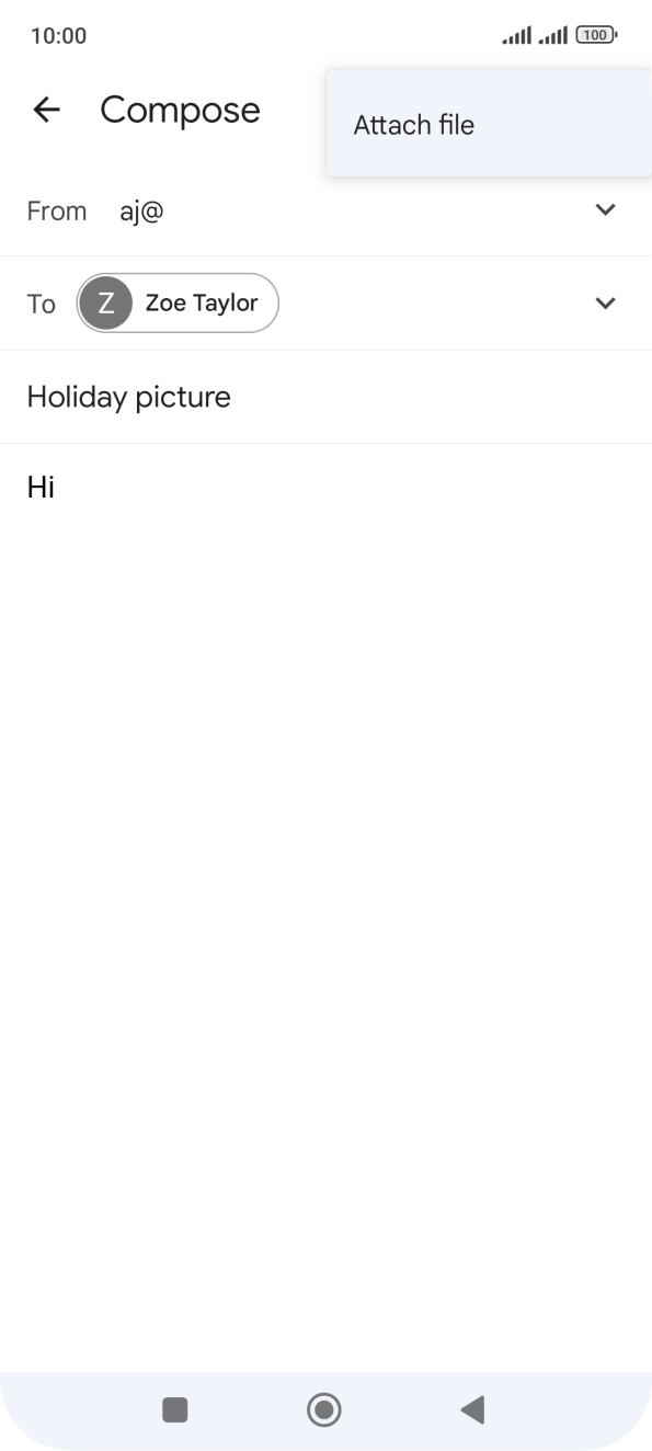 Press Attach file and go to the required folder.